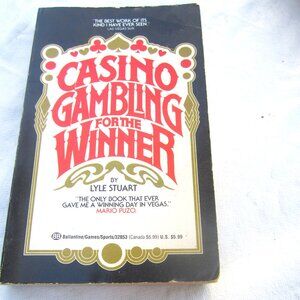VTG 1979 CASINO GAMBLING FOR THE WINNER BOOK, BY LYLE STUART